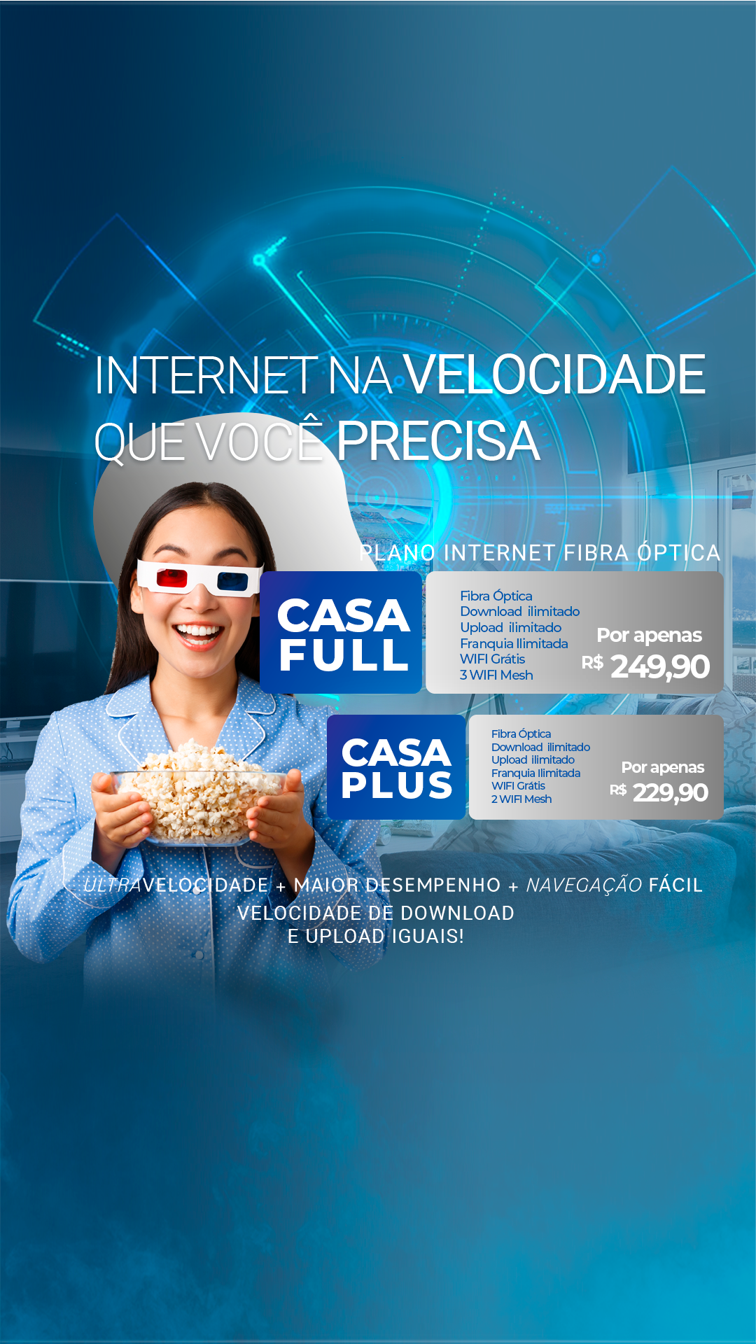 Banner Turbo Fibra Planos a Partir de 100,00 Provedor de Internet